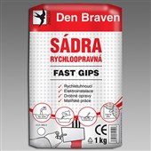DEN BRAVEN Sádra rychloopravná FAST GIPS 5kg bílá DEN BRAVEN Sádra rychloopravná FAST GIPS 5kg bílá